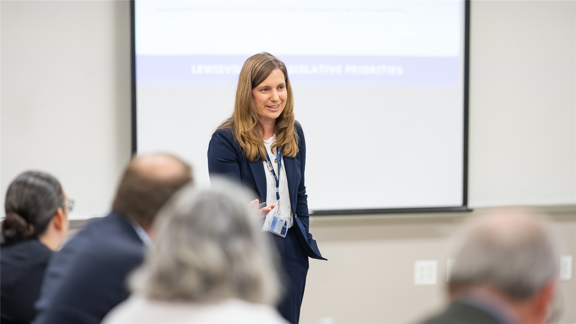 LISD Superintendent Dr. Lori Rapp speaks to Texas legislators, the LISD Board of Trustees and LISD administration